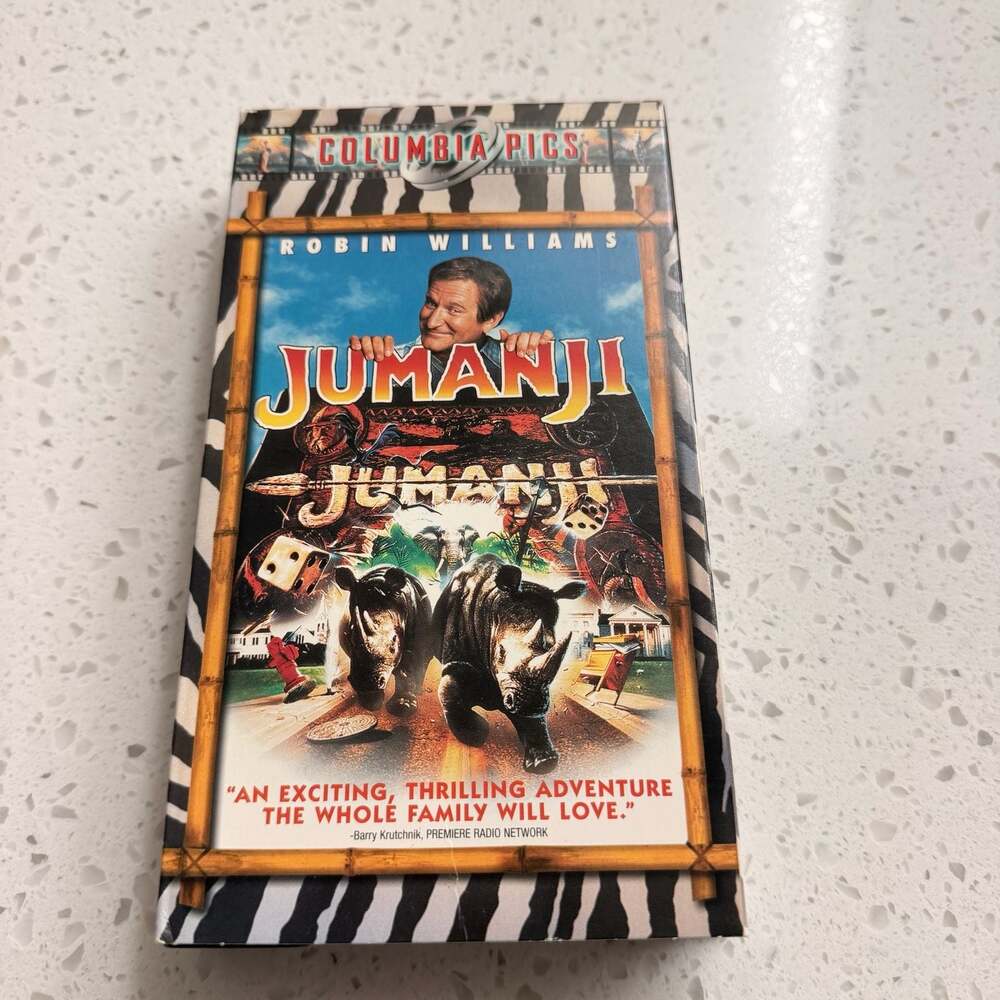Jumanji (1995) VHS Tape featuring Robin Williams